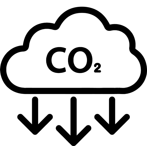 Carbon emissions reduction icon